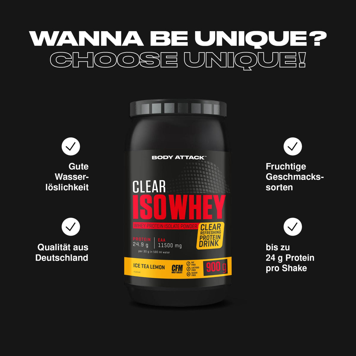 Body Attack Clear Iso Whey – 900 g