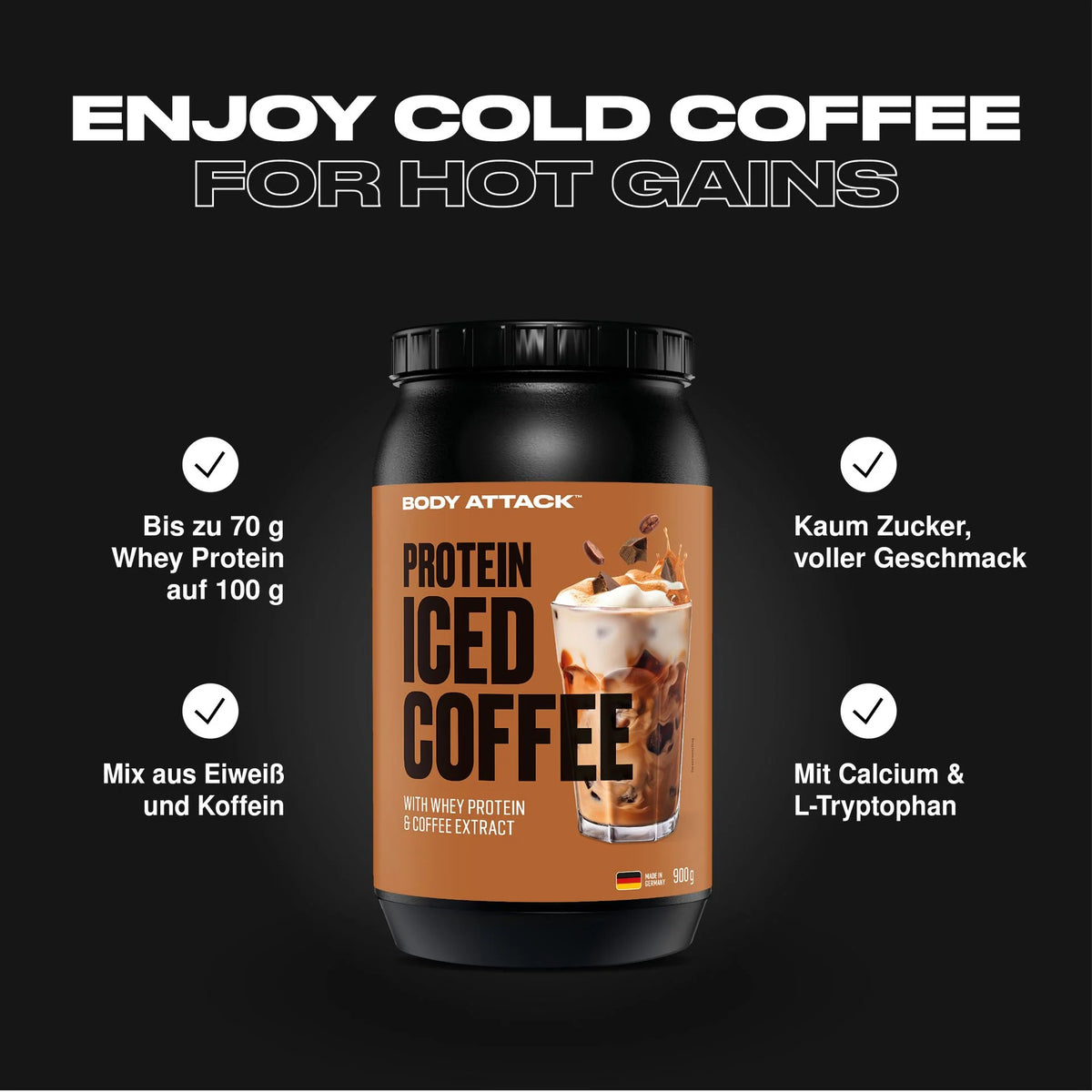 Body Attack Protein Iced Coffee Chai Latte – 900 g